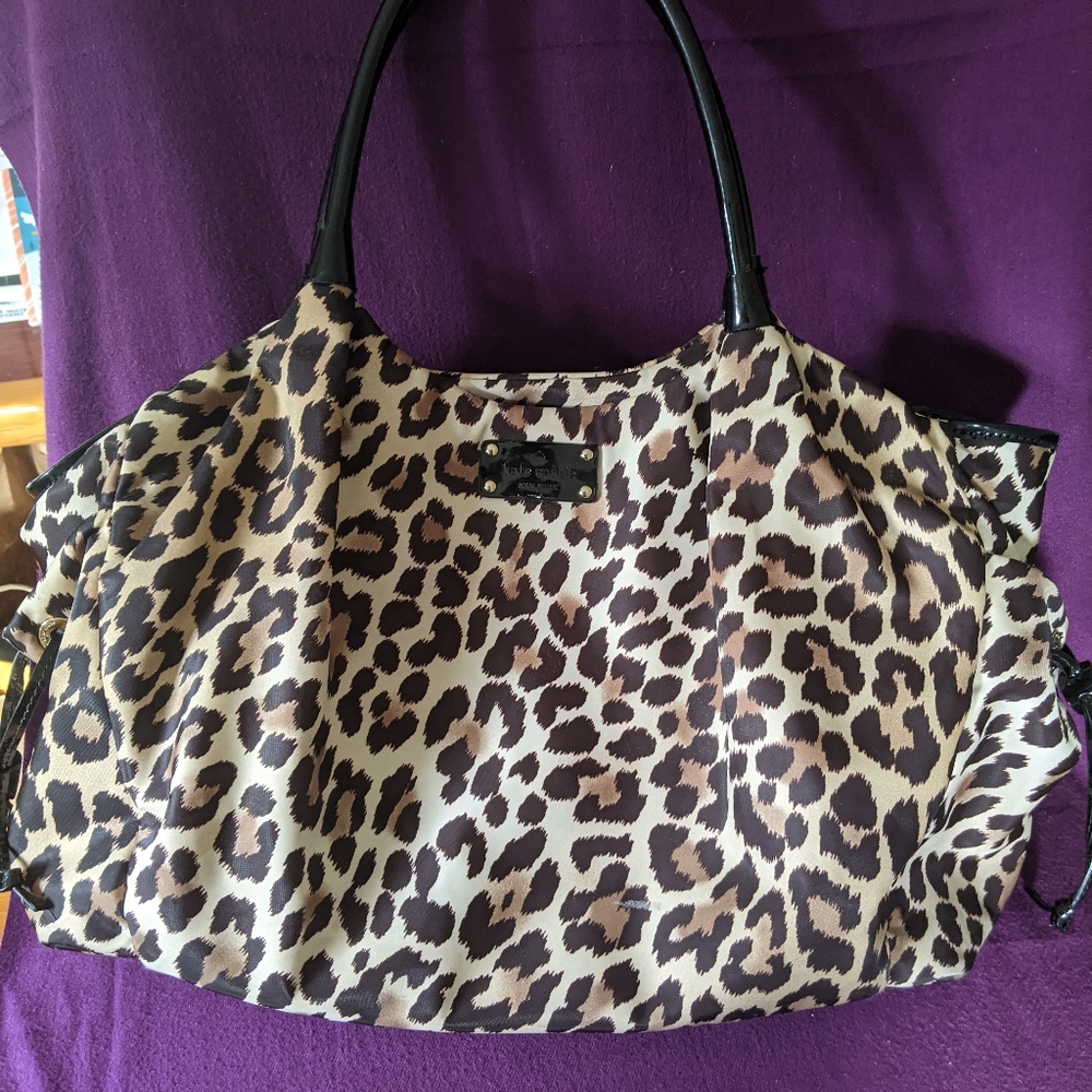 Animal print diaper bag